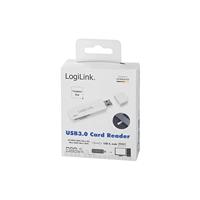 LogiLink CR0034 USB 3.0 wit - kaartlezer (microSDHC, microSDXC, SDXC, USB 3.0, 5000 Mbit/s, wit, box, RoHS, CE)