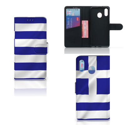 Samsung Galaxy M20 Bookstyle Case Griekenland Samsung Galaxy M20 Bookstyle Case Griekenland