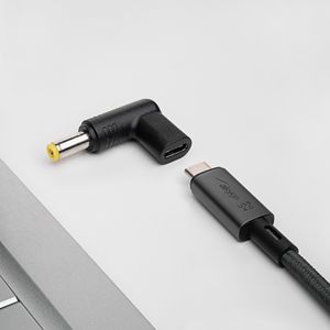 Akyga AK-ND-C01 tussenstuk voor kabels USB-C 5.5 x 2.5 mm Zwart