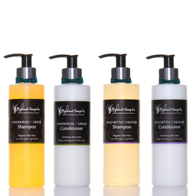 Highland Soap Co. Aloë Vera Conditioner Wilde Brandnetel & Heide 250ml, bio Highland Soap Co. Aloë Vera Conditioner Wilde Brandnetel & Heide 250ml, bio