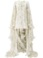 Giambattista Valli robe Lucky Love en soie - Blanc