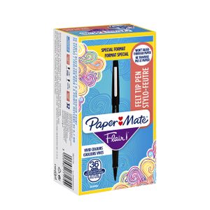 Fineliner Paper Mate Flair 0.7mm valuepack ÃƒÆ'Ã‚Â¡ 36 stuks zwart