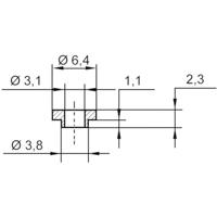 TRU COMPONENTS TC-V5731-203 Isolatieschijf 1 stuk(s) Buitendiameter: 6.4 mm, 3.8 mm Binnendiameter: 3.1 mm - thumbnail