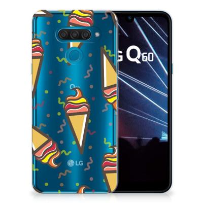 LG Q60 Siliconen Case Icecream