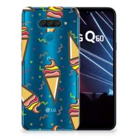 LG Q60 Siliconen Case Icecream