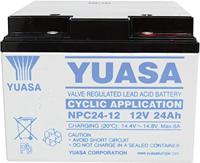 Yuasa NPC24-12 NPC24-12 loodaccu 12V 24Ah loodvlies (AGM) (B x H x D) 175 x 125 x 166mm M5 schroef