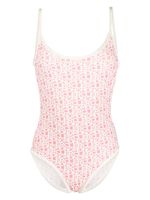 Moncler maillot de bain à logo imprimé - Rose - thumbnail