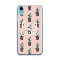 Cactus quote: iPhone XR Transparant Hoesje - thumbnail