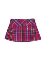 Versace Kids jupe plissée à motif tartan - Violet - thumbnail