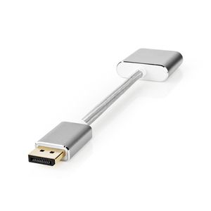 DisplayPort-Kabel | DisplayPort Male | DVI-D 24+1-Pins Female | 1080p | Verguld | 0.20 m | Rond | Ge