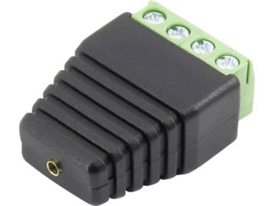 Conrad Components 93013c1122 Laboratoriumbus Koppeling, recht Stift-Ø: 2 mm Zwart 1 stuk(s)