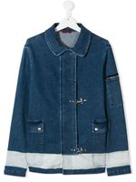 Fay Kids veste en denim à fermeture dissimulée - Bleu