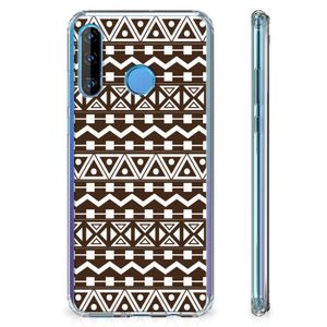 Huawei P30 Lite Doorzichtige Silicone Hoesje Aztec Brown