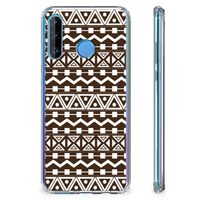 Huawei P30 Lite Doorzichtige Silicone Hoesje Aztec Brown