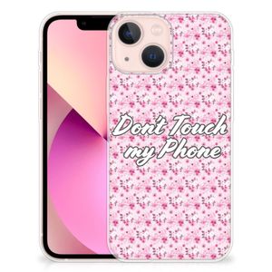 iPhone 13 mini Silicone-hoesje Flowers Pink DTMP