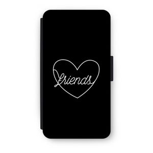 Friends heart black: iPhone XS Flip Hoesje