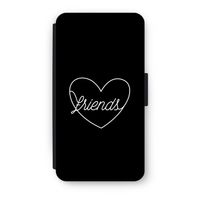 Friends heart black: iPhone XS Flip Hoesje - thumbnail