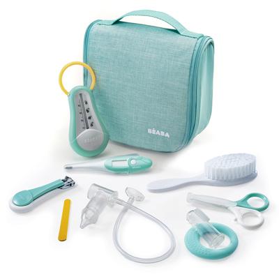 Béaba - Hanging Toiletry Pouch w. 9 Accessories - Mint