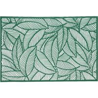 1x Placemat/onderzetter groen 30 x 45 cm bladeren motief   -