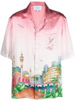 Casablanca chemise en soie Morning City View - Rose