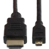 Joy-it K-1481 HDMI-kabel Raspberry Pi [1x HDMI-stekker - 1x HDMI-stekker D micro] 3.00 m Zwart