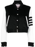 Thom Browne veste bomber Varsity à empiècements - Noir - thumbnail