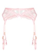 Agent Provocateur porte-jarretelles Rozlyn en dentelle transparent - Rose