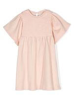 Chloé Kids robe en coton à design brodé - Rose