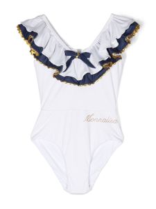 Monnalisa maillot de bain à volants - Blanc