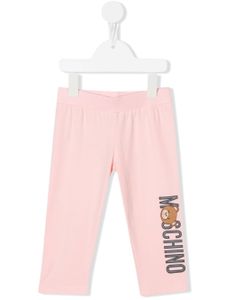 Moschino Kids legging à logo imprimé - Rose