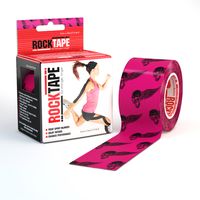 RockTape(5cm x 5m) roze skull - thumbnail