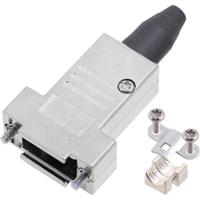 encitech DTSL09-RG-SJS-S-K 6560-0218-31 D-sub behuizing Aantal polen: 9 Volledig metaal 45 ° Zilver 1 stuk(s)