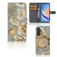 Hoesje voor Samsung Galaxy A24 4G Vintage Bird Flowers - thumbnail