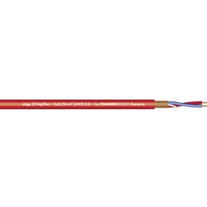 Sommer Cable 200-0003 Microfoonkabel 2 x 0.22 mm² Rood per meter