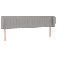 vidaXL Hoofdbord met randen 163x23x78/88 cm stof lichtgrijs