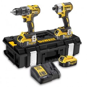 DeWalt DCK266P3 accu set | DCD796 + DCF887 | 18v 5.0Ah Li-ion | + 3e accu - DCK266P3-QW