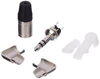 Neutrik NTP3RC audio jackplug, soldeeraansluitingen, trekontlasting, zwart-verchroomde behuizing, 3-polig, 3,5 mm