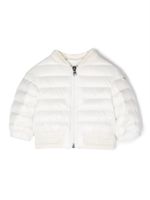 Moncler Enfant veste matelassée à patch logo - Blanc - thumbnail