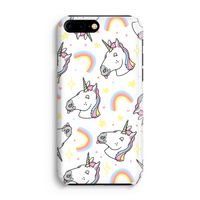 Rainbow Unicorn: Volledig Geprint iPhone 7 Plus Hoesje - thumbnail