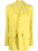 Gauchère blazer boutonné à revers crantés - Jaune