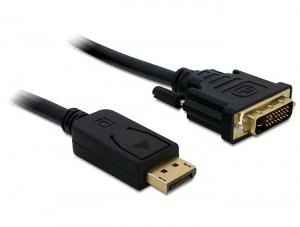 Delock 82591 DisplayPort-kabel DisplayPort / DVI Adapterkabel DisplayPort-stekker, DVI-D 24+1-polige stekker 2.00 m Zwart