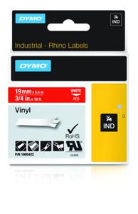 Labeltape DYMO IND RHINO 1805422 Vinyl Tapekleur: Rood Tekstkleur:Wit 19 mm 5.5 m