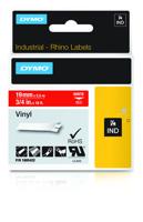 Labeltape DYMO IND RHINO 1805422 Vinyl Tapekleur: Rood Tekstkleur:Wit 19 mm 5.5 m - thumbnail