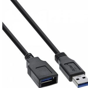 InLine 35605 USB-kabel 0,5 m USB 3.2 Gen 1 (3.1 Gen 1) USB A USB B Zwart