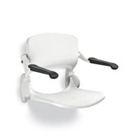 Douchezitting Handicare Linido met Rugleuning en Armleggers Opklapbaar Wit Handicare