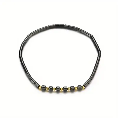 Zwarte Synthetische Edelstenen Enkelband - Sieraden - Spiritueelboek.nl Zwarte Synthetische Edelstenen Enkelband - Sieraden - Spiritueelboek.nl