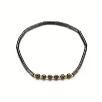 Zwarte Synthetische Edelstenen Enkelband - Sieraden - Spiritueelboek.nl