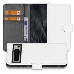 Book Case Telefoonhoesje voor de Google Pixel 8 Pro Wit met Pasjeshouder