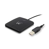 Ewent Smartcardlezer - Kaart- en ID-kaartlezer - USB-poort - compatibel met PC/SC en WHQL, zwart
