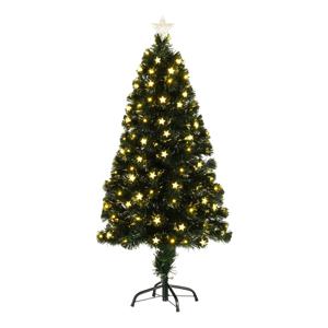 Fiber Optic kerstboom/kunstboom - met verlichting en ster piek - H120 cm